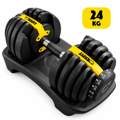 Mancuerna Ajustable De 24Kg Overfit Con Niveles Ajustable
