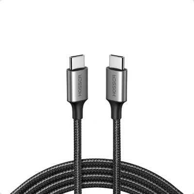 Cable Usb C A C 2 Metros Iphone Samsung Carga Rapida Hosser Negro