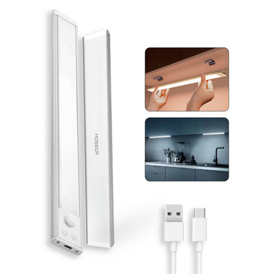 Aplique Pared Luz Led Hosser Barra Con Sensor De Movimiento Blanco