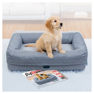 Cama de Perro Cuadrada Talla M 70x50 cm Gris