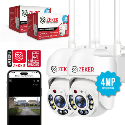 Pack x2 Cámara de Seguridad Exterior 4MP 2.4G