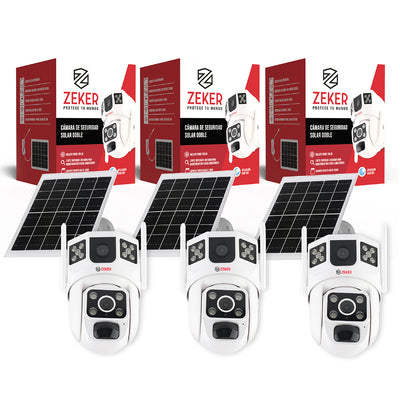 Cámara de Seguridad Solar Doble 3MP (Pack x3)