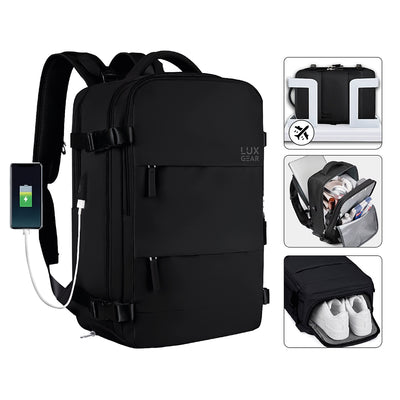 Mochila de Viaje Cabina Impermeable Negro
