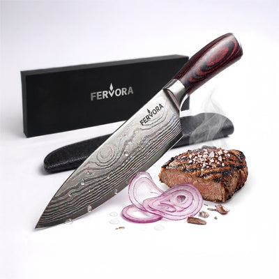 Cuchillo Chef 18 cm Fervora Profesional Acero 3CR13 Japones