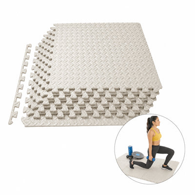Piso Goma Eva Gimansio Overfit 60x60cm 8u Beige