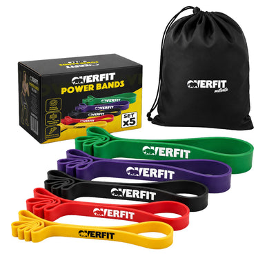 Power Bands Overfit Bandas Elasticas Resistencia Set X5 Gym