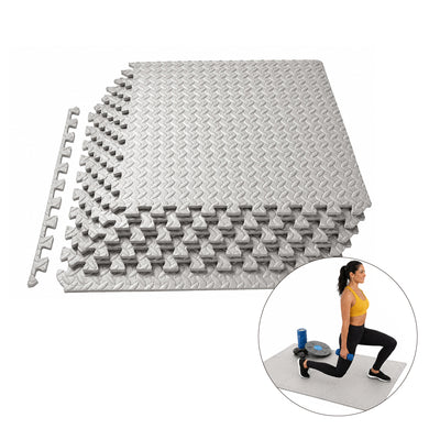 Piso Goma Eva Gimansio Overfit 60x60cm 8un Gris