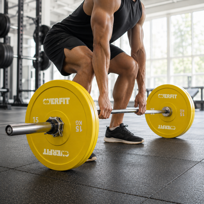 Disco Pesa Olimpica Goma Overfit 15kg Antideslizante