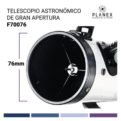 Telescopio Astronómico Newtoniano F70076 Planex + Soporte