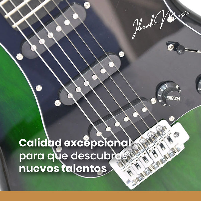 Guitarra Eléctrica Stratocaster Ibrah + Amplif + Accesorios