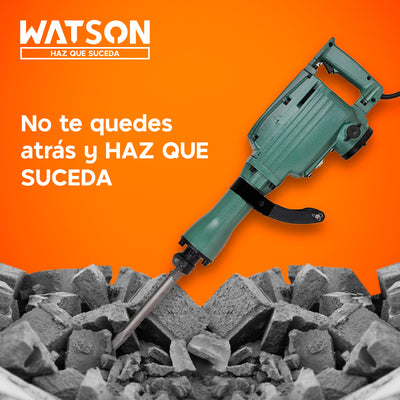 Cango 13.8 Kg Martillo Demoledor Watson + Cinceles 2400W