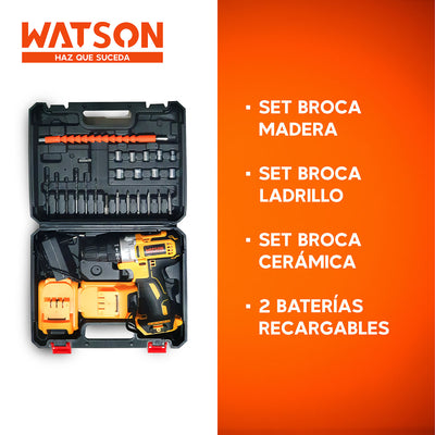Taladro Inalámbrico Watson 36V + 2 Baterías + Accesorios
