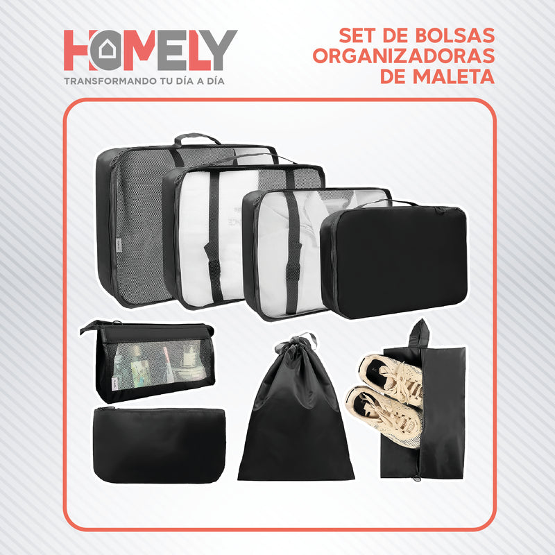 Set de Bolsas organizadoras de maleta Homely 8 en 1