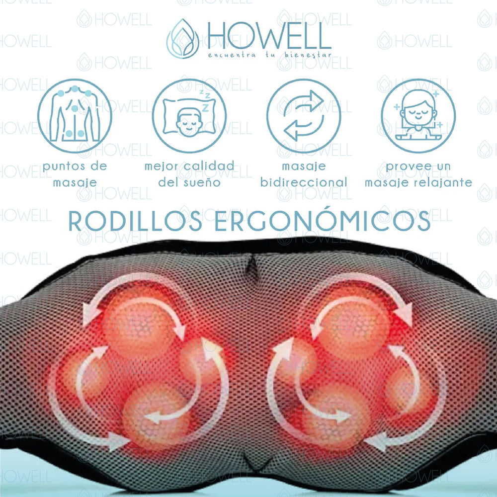 Masajeador De Cuello Espalda Howell Cervical V4 Celeste