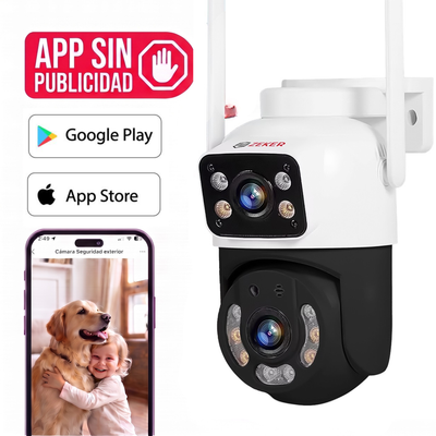 Camara De Seguridad 5G Zeker Doble 4MP Exterior Impermeable