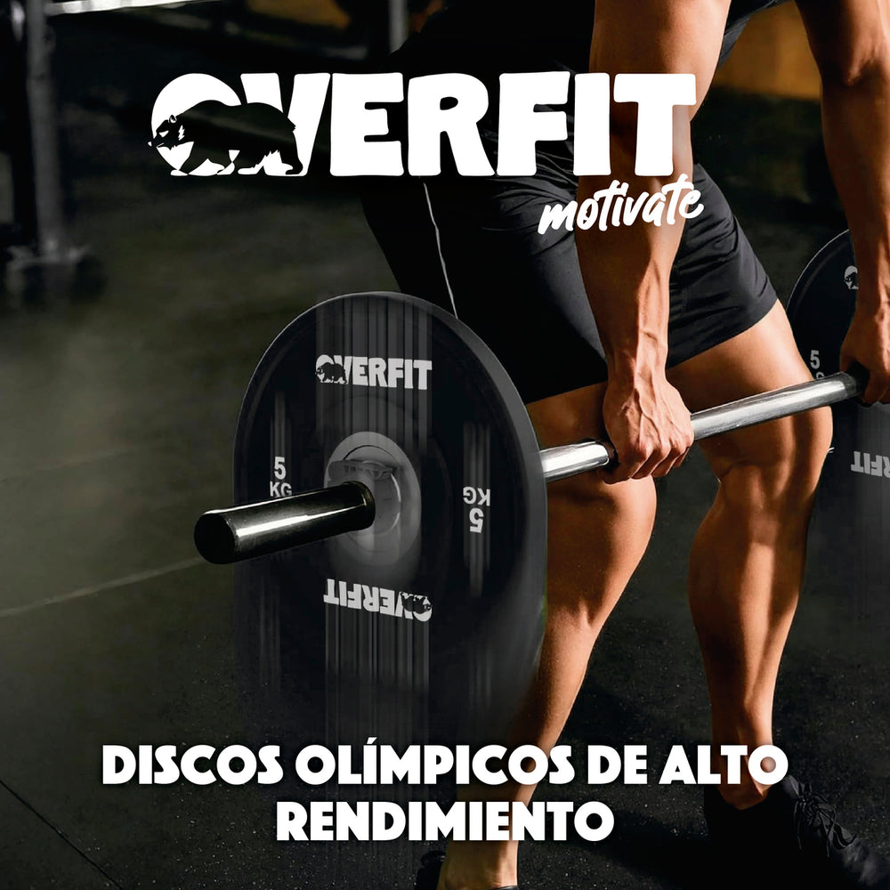 Disco Pesa Olimpica Goma Overfit 5kg Antideslizante