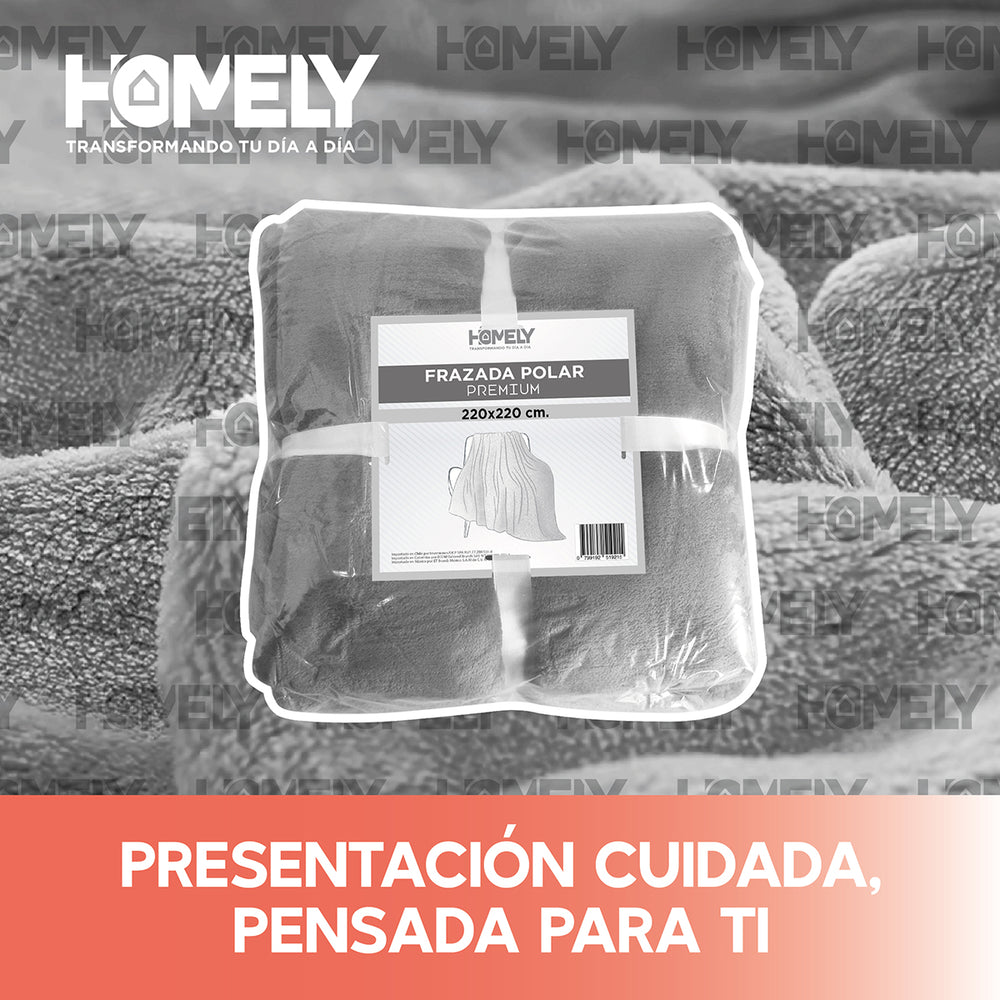 Frazada Polar Termica Queen Homely 300gsm Manta 220x220cm