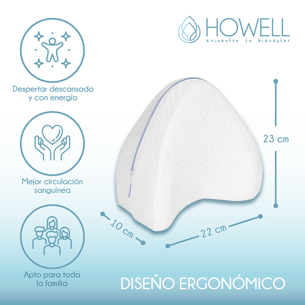 Pack X2 Almohada Memory Para Piernas Cojín Ortopédico Memory