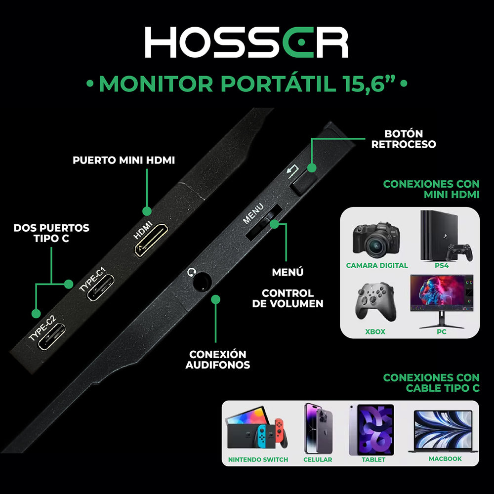 Monitor Portátil Gaming 15.6" Full HD