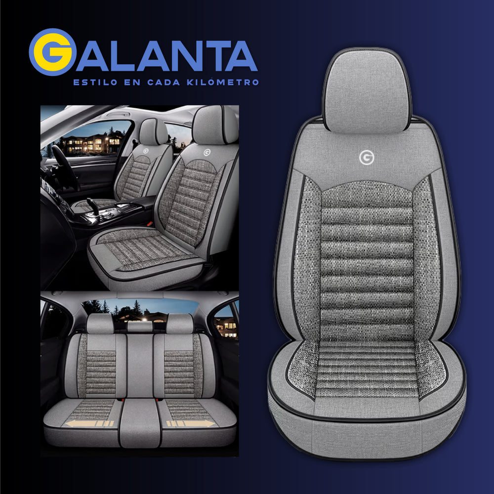 Funda Cubre Asiento Lino PU Galanta Set 5 Asientos Luxury