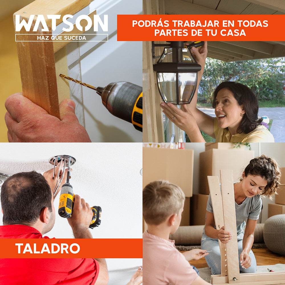 Taladro Inalámbrico Percutor 36V + Llave Impacto Watson