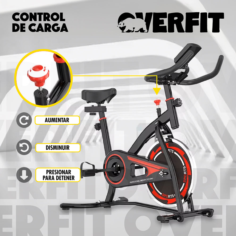 Bicicleta de Spinning Pro Overfit Estática Fitness Gym