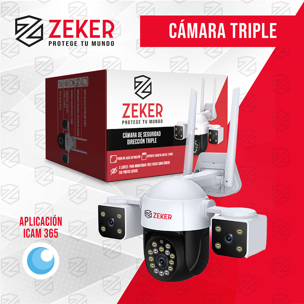 Camara De Seguridad Helicopter Zeker 6MP 5G Wifi Exterior
