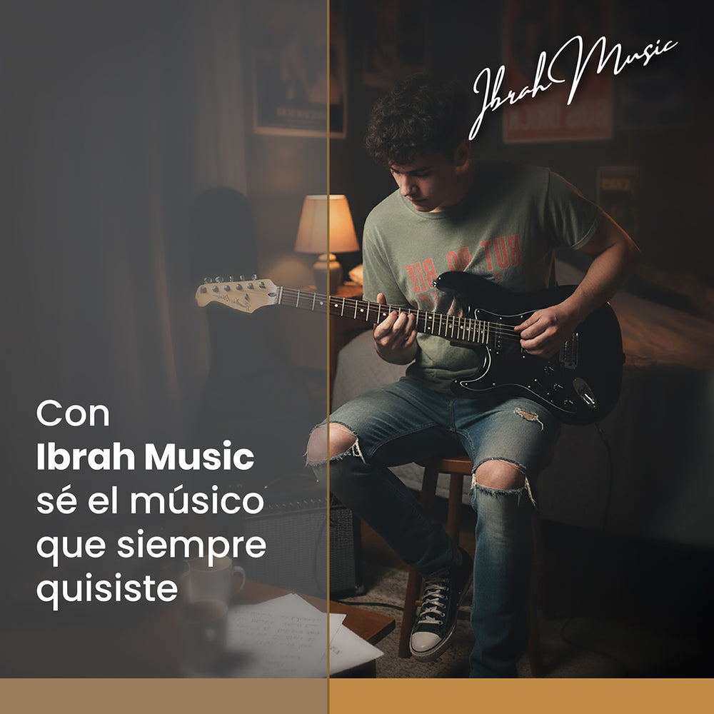Guitarra Electrica Strato Zurdos Ibrah Amplificador + Acc