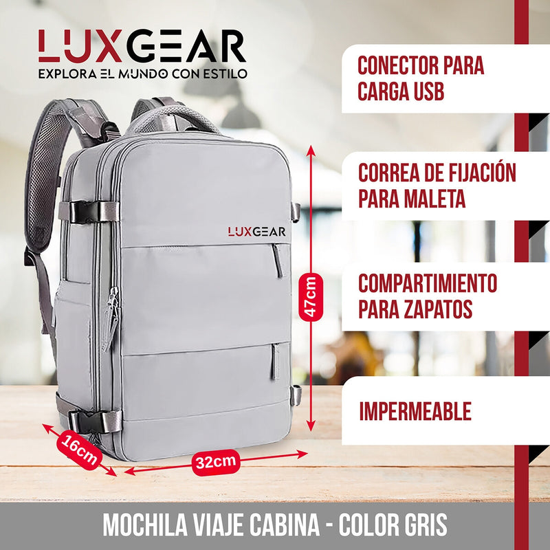 Mochila De Viaje Luxgear NomadLife Impermeable Cabina