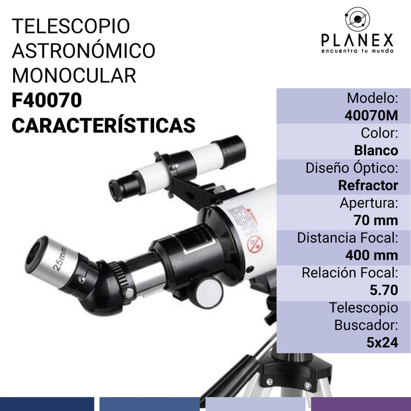 Telescopio Astronómico Monocular F40070