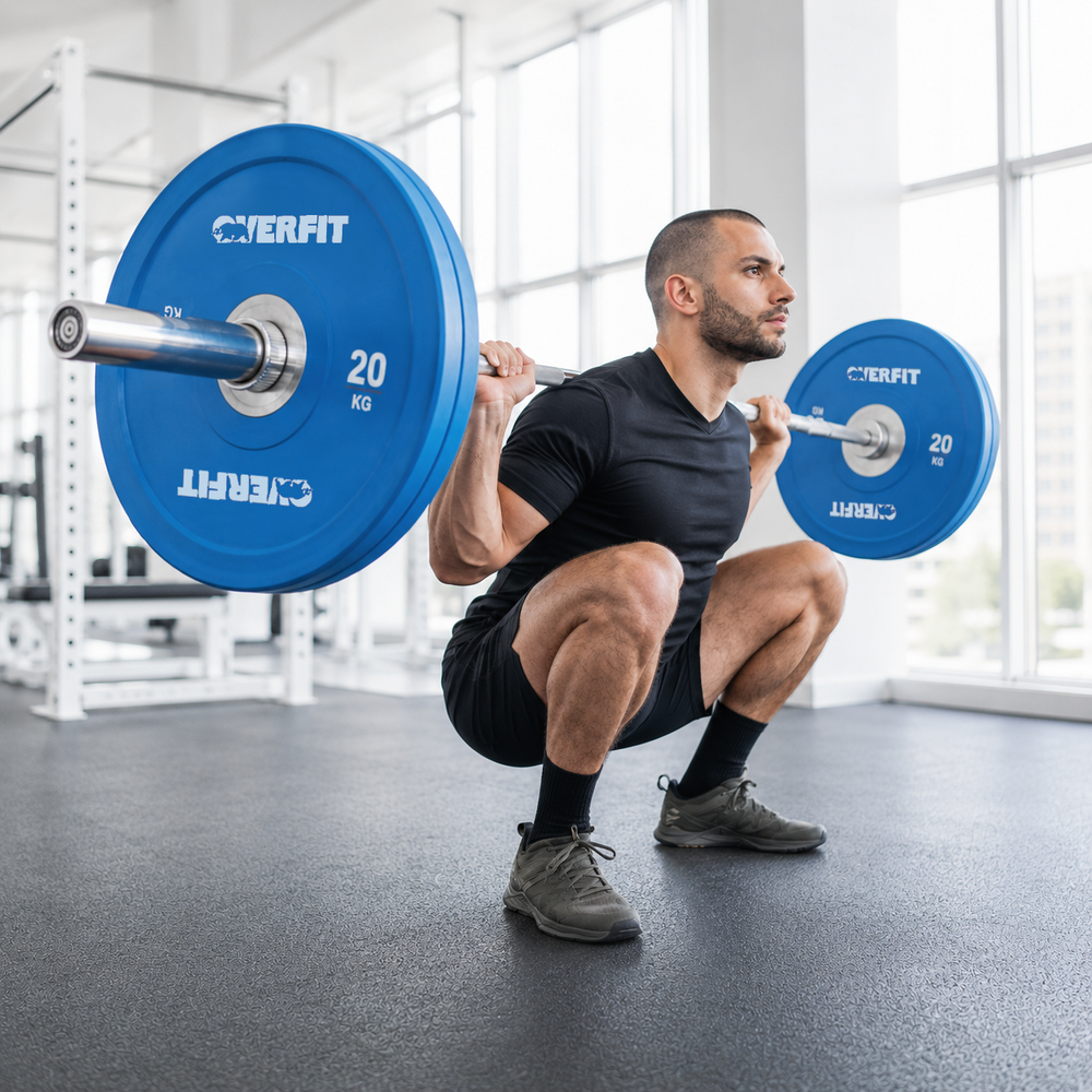 Disco Pesa Olimpica Goma Overfit 20kg Antideslizante
