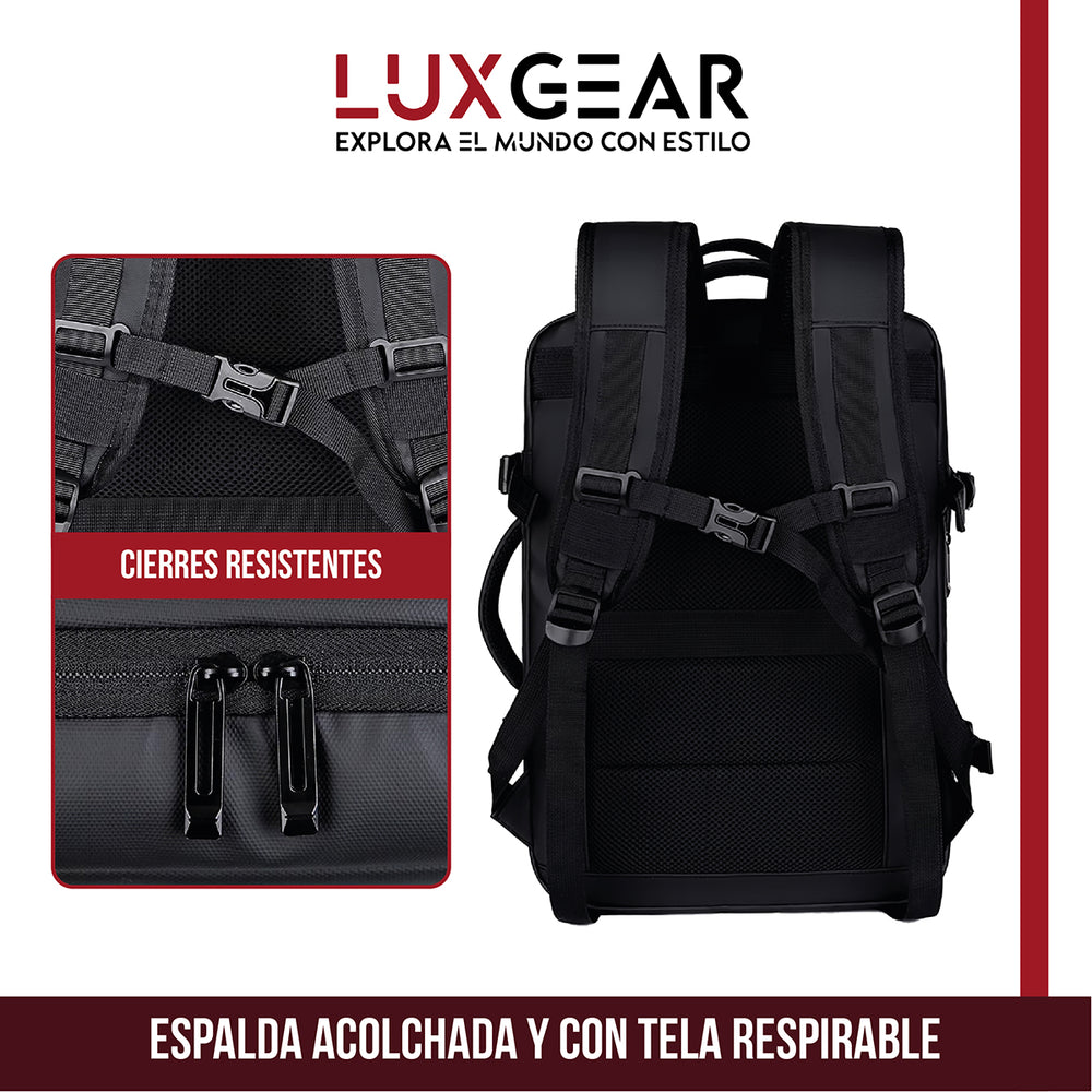 Mochila Maleta Viaje Cabina Luxgear Notebook Impermeable 48L