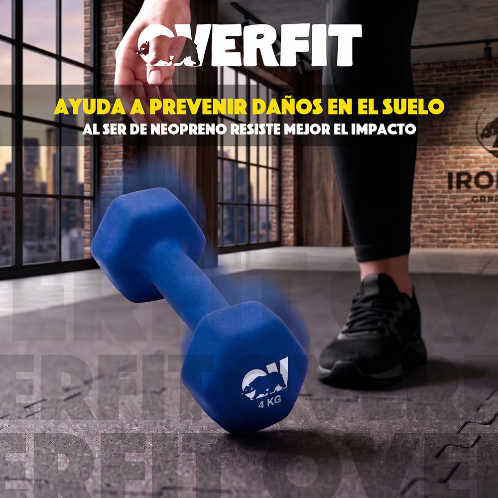Kit X2 Mancuernas 4kg Neopreno Overfit - Vista 5