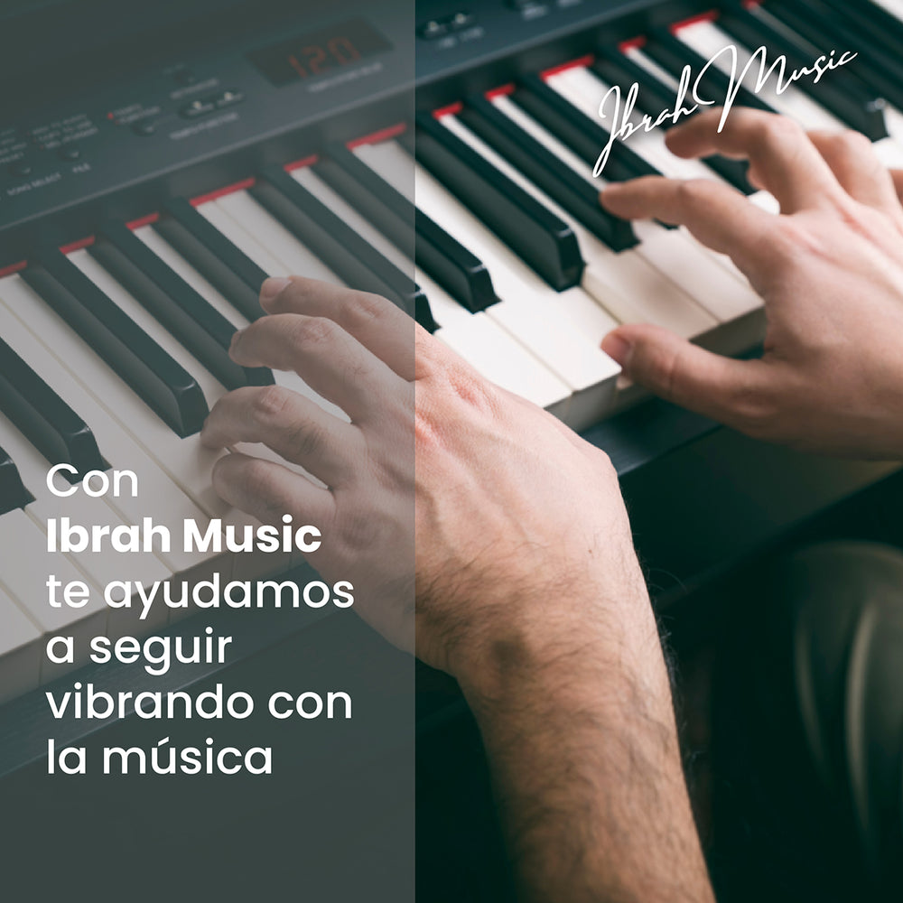 Teclado Musical 61 Teclas Ibrah Piano + Funda + Atril