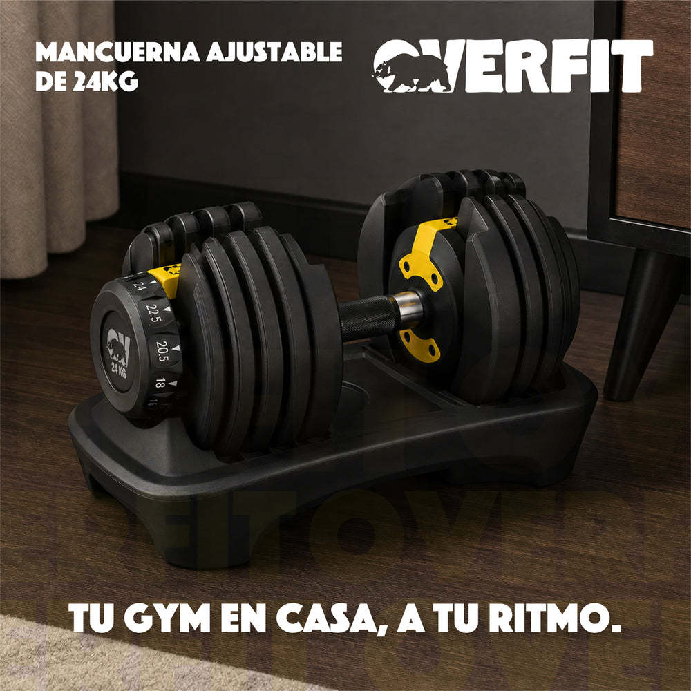 Mancuerna Ajustable 24kg Overfit - imagen 8