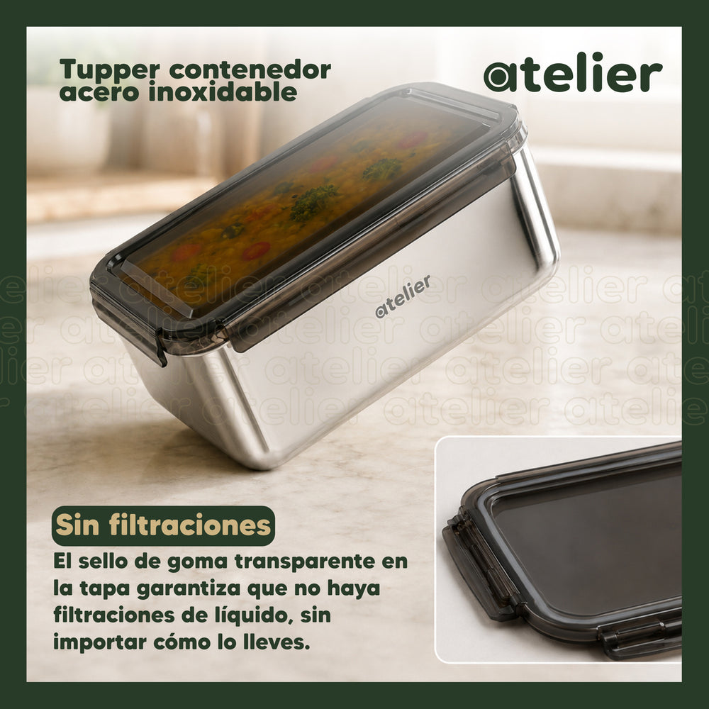 Tupper Frasco 1350ml Atelier Acero Inoxidable Individual