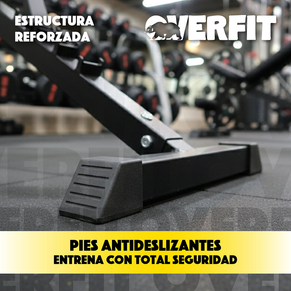 Banco Reclinable Gym Multifuncional Overfit Press Ajustable