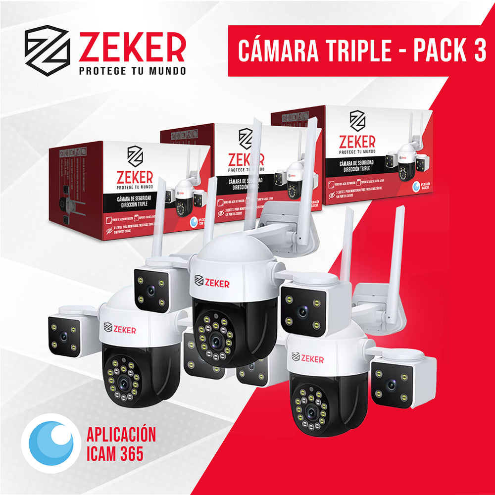 Camara De Seguridad Helicopter Zeker 6MP 5G Wifi Exterior X3
