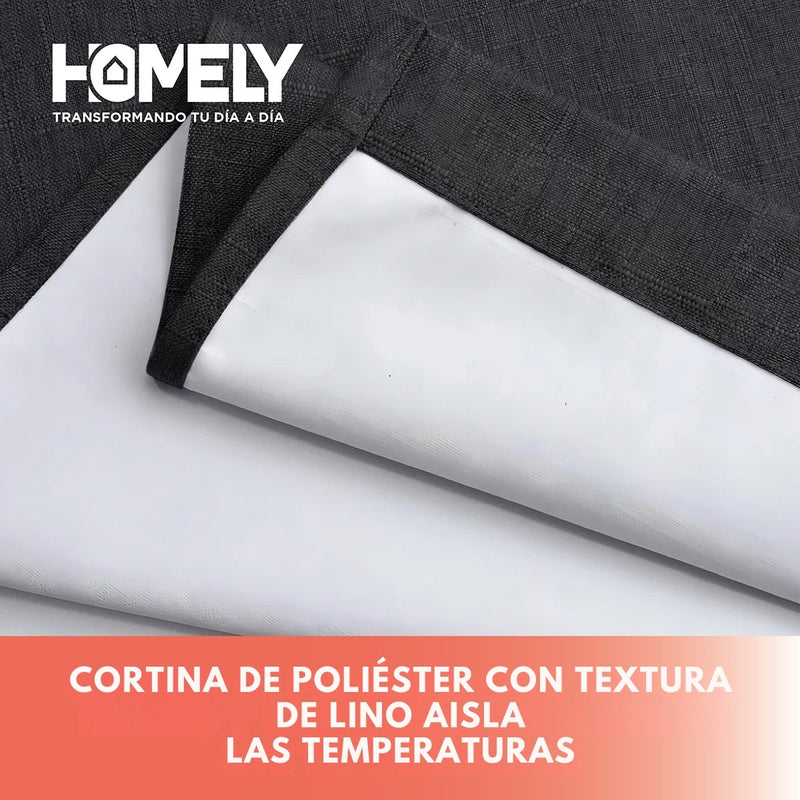 Cortinas 100% Blackout Termica 2x140x220 Homely