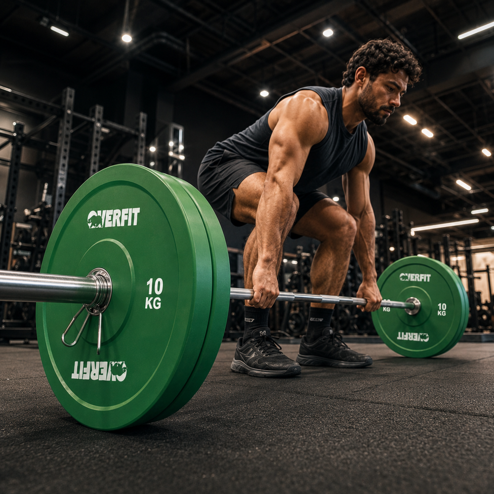 Disco Pesa Olimpica Goma Overfit 10kg Antideslizante