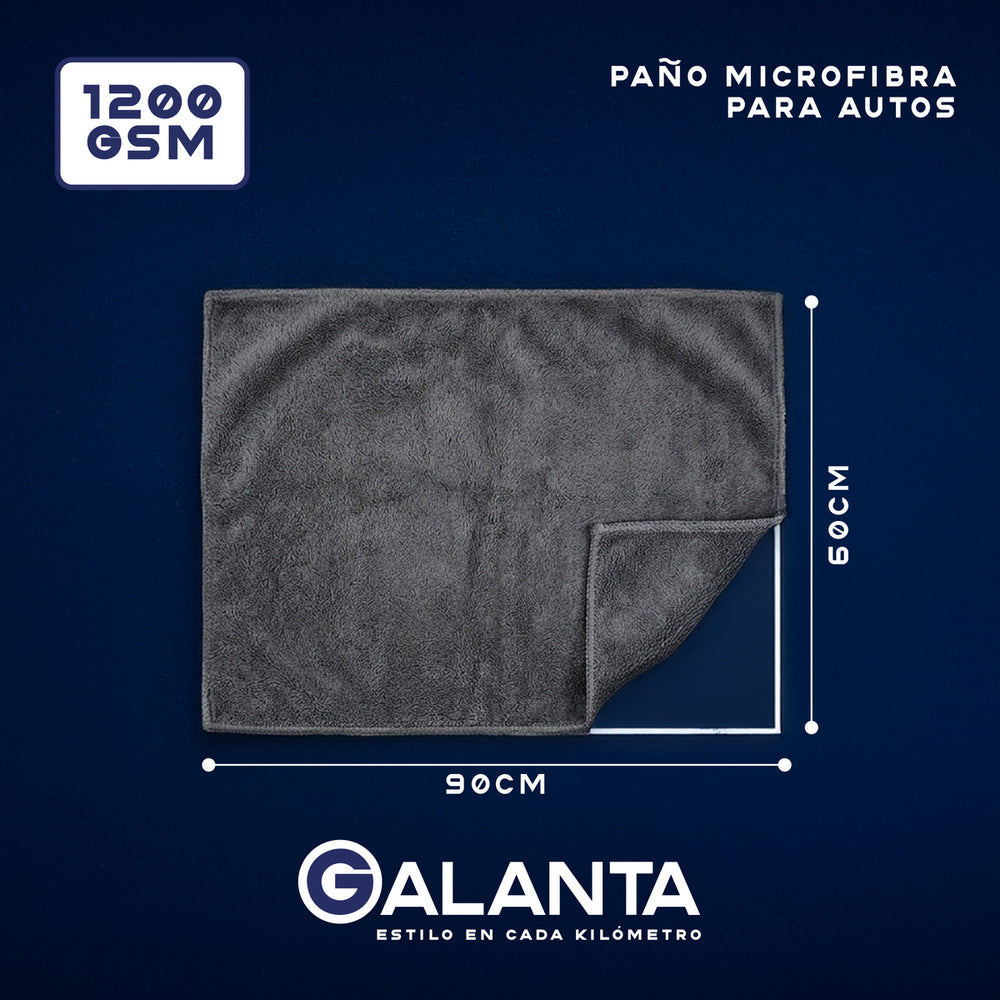 Paño De Microfibra Para Autos Galanta Toalla Secado 1200 GSM Limpieza Profesional Ultra Absorbente - Default Title