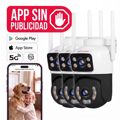 Pack x3 Cámara De Seguridad 2.4G Zeker Doble 4MP Impermeable