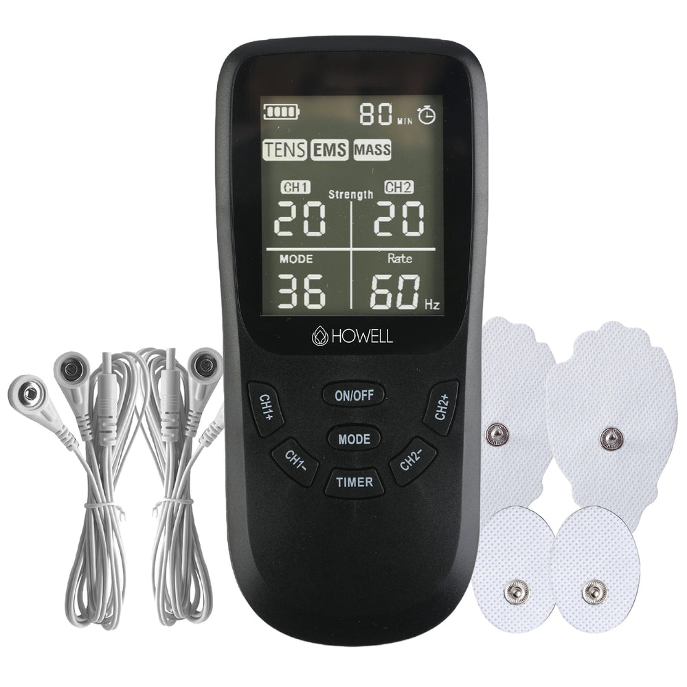Tens Electroestimulador Muscular 36 Modos Howell EMS Dual