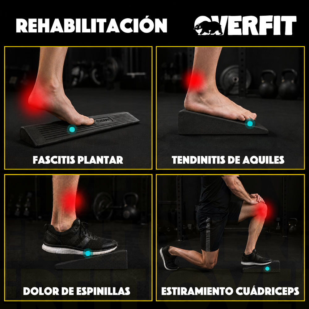 Cuña Talonera De Goma Para Sentadillas Plataforma Inclinada 20 Grados Overfit Gym Elevaciones Pantorrilla - Default Title