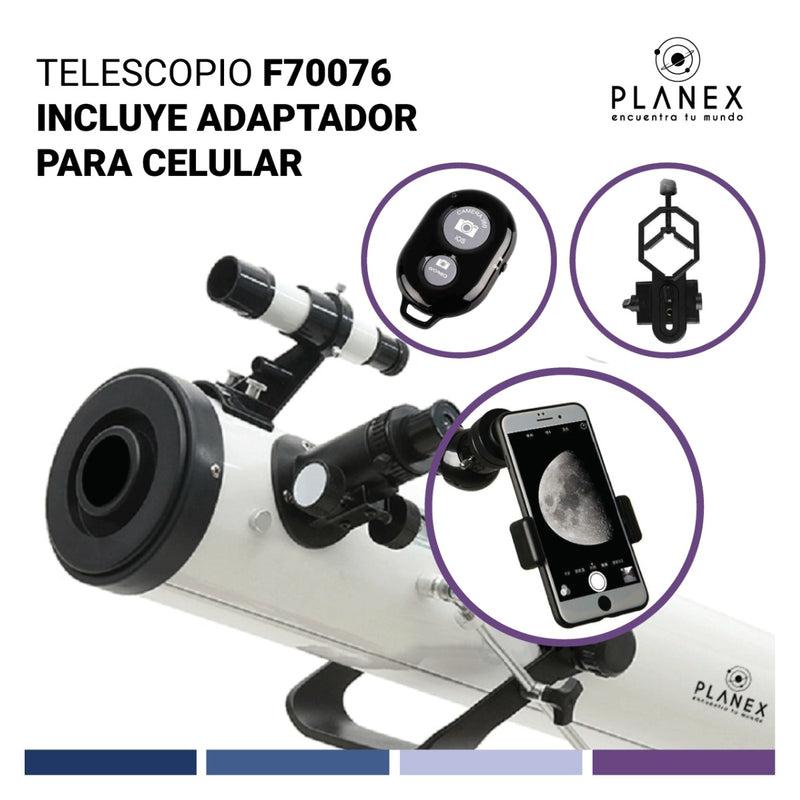 Telescopio Astronómico Newtoniano F70076 Planex + Soporte