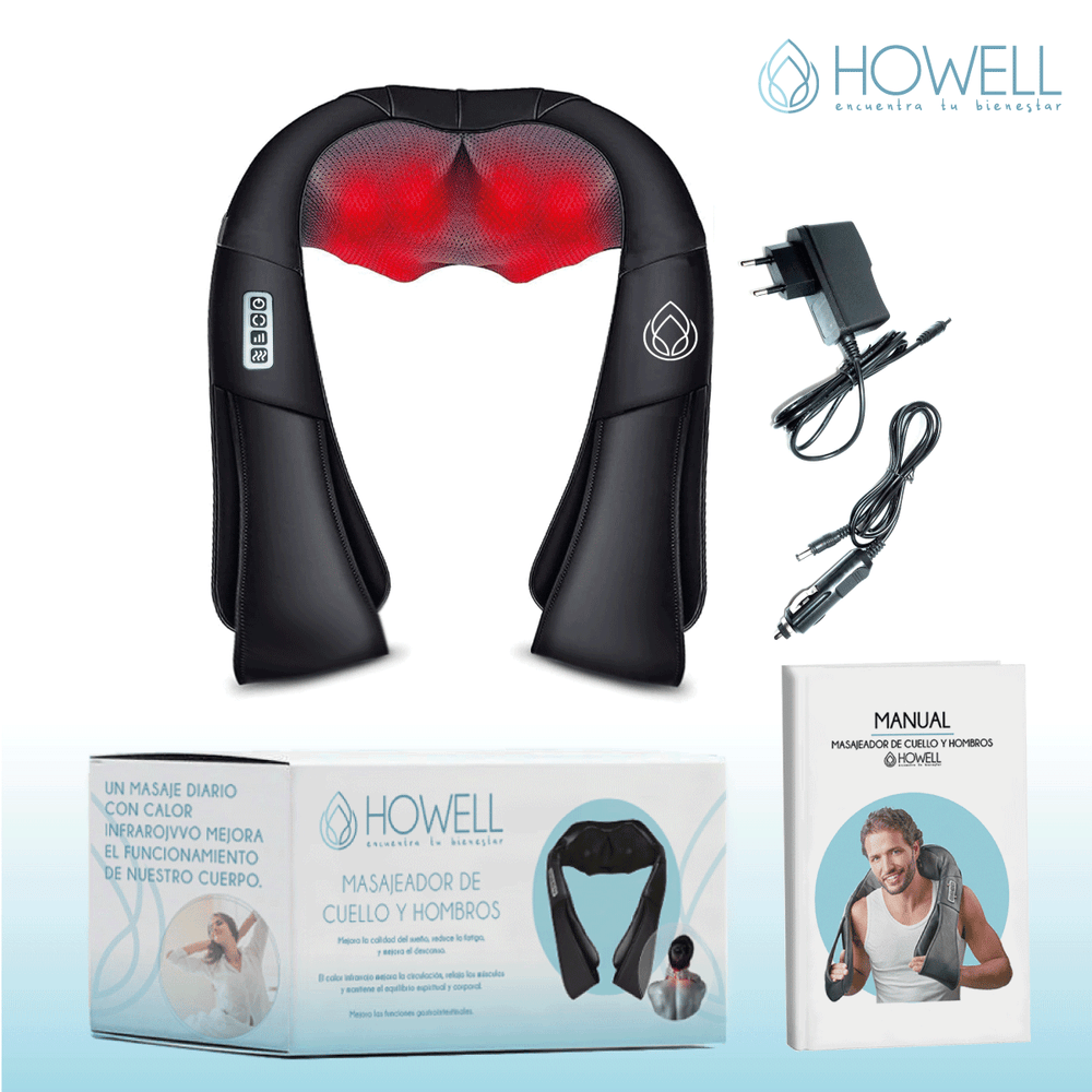 Masajeador Cervical Howell Espalda Cuello Hombros Masajes