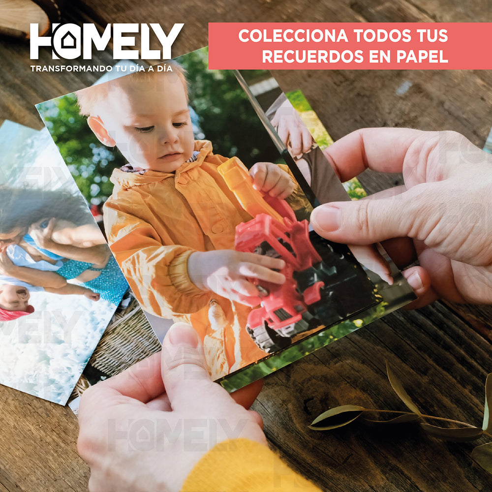 Papel Fotografico Glossy 4r 230 Gramos Homely 100 Hojas Blanco