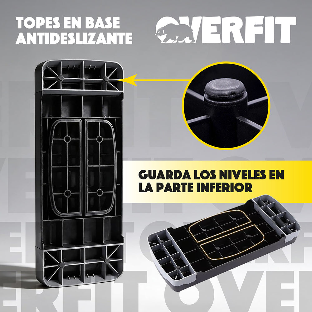 Step Aeróbico Ajustable 2 Niveles Antideslizante Overfit