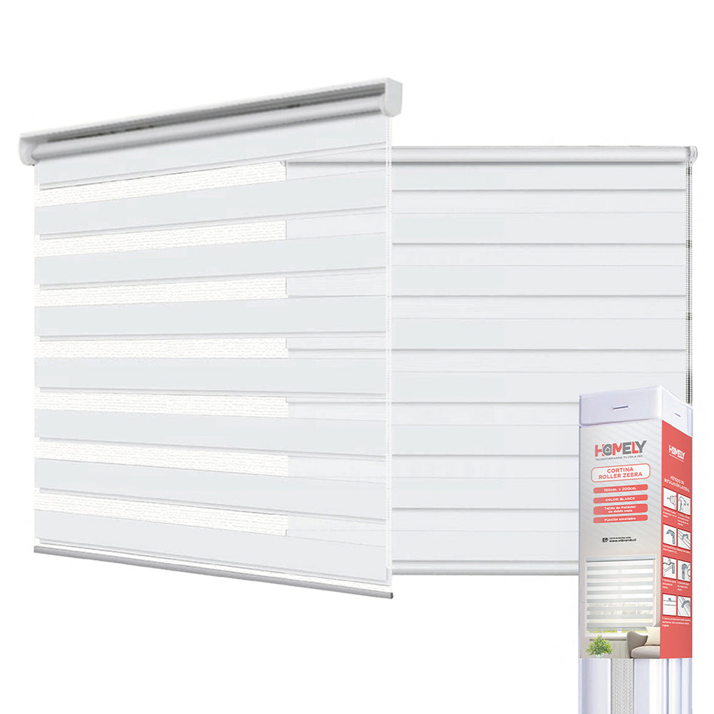 Cortinas Roller Duo 100% Dia y Noche Zebra 150x200cm Homely