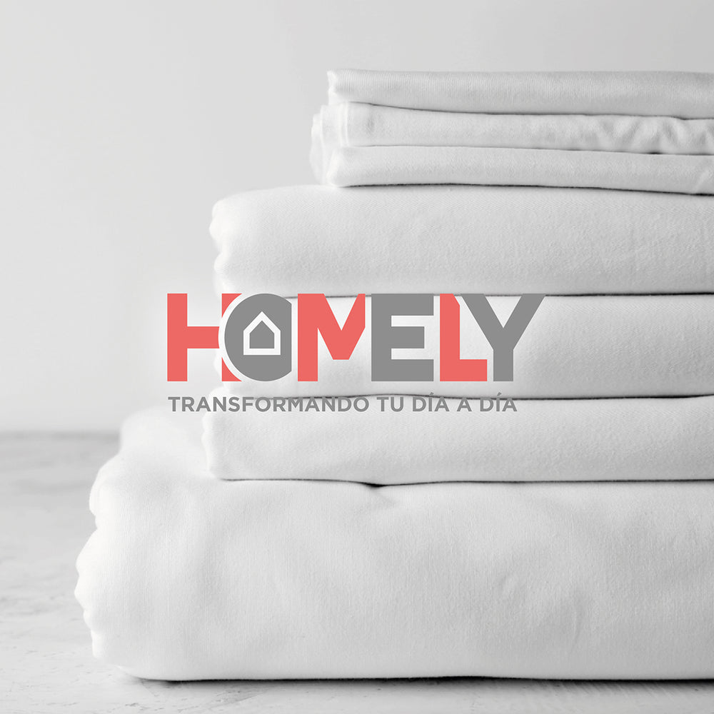 Juego de sabanas King Homely Suave 100 GSM 4 Piezas